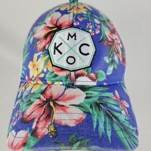Bunker KCMO Athletic Snapback Trucker Hat Blue Hawaiian Tropical OSFA **READ